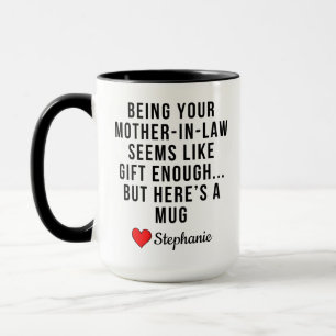 Lustige persönliche Schwiegermutter Tasse
