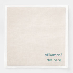 Lustige Pessach-Seder-Servietten - Afikomen? Serviette