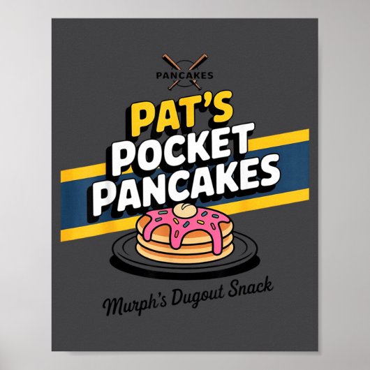 Lustige Pfannkuchen-Frühstück-Sprüche Poster (Vorne)
