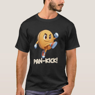 Lustige Pfannkuchen Pfanne Kick Jungen Mädchen Kin T-Shirt