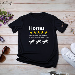 Lustige Pferde 5-Sterne-Bewertung T-Shirt