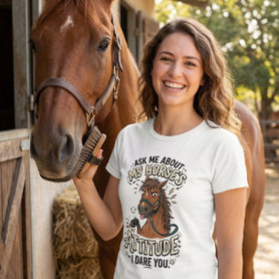 Lustige Pferde-Einstellung Grafik Scheunenleben Hu T-Shirt