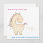 Lustige Pferde Karte für Pferdeliebhaber, Pferd (Vorne/Hinten)