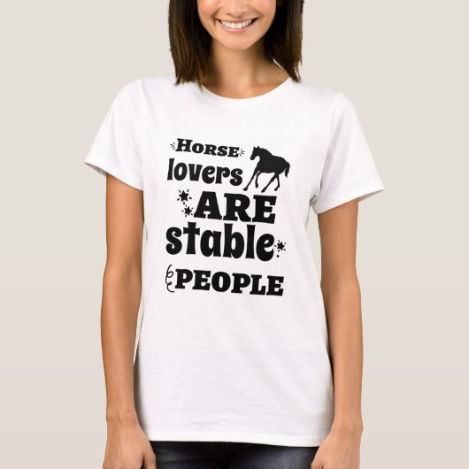 lustige Pferde Liebhaber von Stable-Leute-Wortart T-Shirt (Vorderseite)