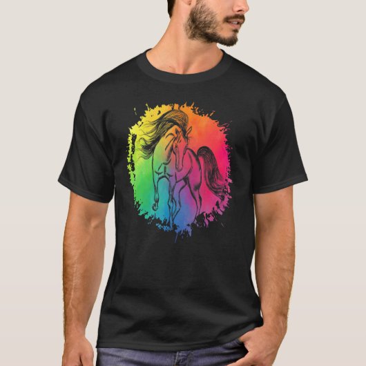 Lustige Pferde Sprüche Pferde T-Shirt (Vorderseite)
