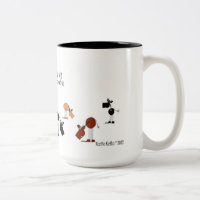 Lustige Pferde-u. Kuh-Cartoon-Tasse