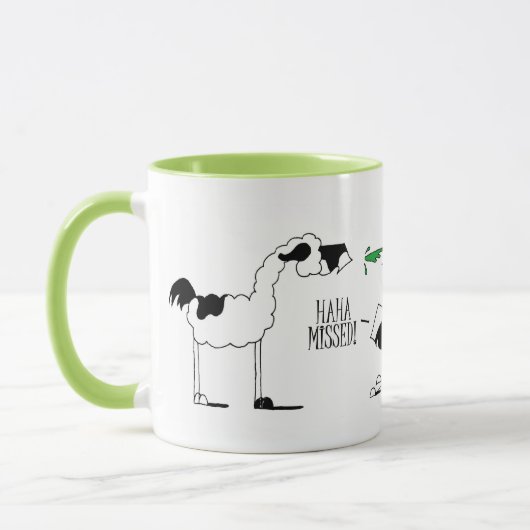 Lustige Pferde-u. Lama-Cartoon-Tasse Tasse (Links)
