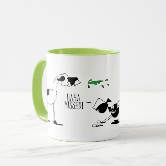 Lustige Pferde-u. Lama-Cartoon-Tasse Tasse (Vorderseite Links)