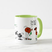 Lustige Pferde-u. Lama-Cartoon-Tasse Tasse (VorderseiteRechts)