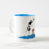 Lustige PferdeCartoon-Tasse Zweifarbige Tasse (Vorderseite Links)