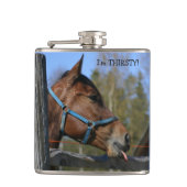 Lustige Pferdeflasche Flachmann (Vorderseite)