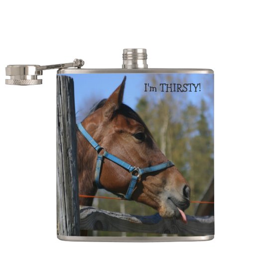 Lustige Pferdeflasche Flachmann (Geöffnet)