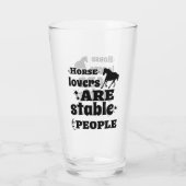 lustige Pferdefreunde Wortkunst Glas (Rückseite)