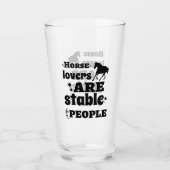 lustige Pferdefreunde Wortkunst Glas (Vorderseite)