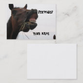 Lustige Pferdeheu-Visitenkarte Visitenkarte (Vorne/Hinten)