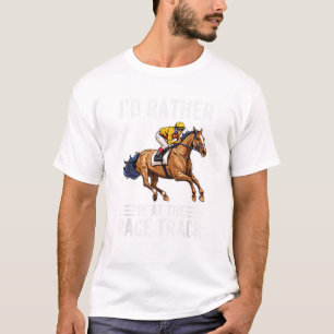 Lustige Pferderennbahn Pferderennen Für Männer Fra T-Shirt