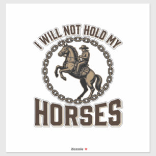 Lustige Pferdezitate Vintage Western Reitdesign_1 Aufkleber