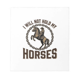 Lustige Pferdezitate Vintage Western-Reitdesign_1 Notizblock