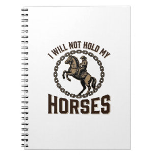 Lustige Pferdezitate Vintage Western Reitdesign_1 Notizblock