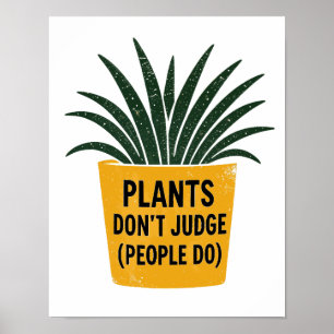 Lustige Pflanzen Urteilen Nicht Vintage Tintenstem Poster