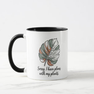 Lustige Pflanzeneltern - Monstera Botanischer Gart Tasse