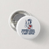 Lustige Pflegekraft-Charting-Quote Vintage Retro P Button (Vorne & Hinten)
