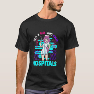 Lustige Pflegekraft nur ein Mädchen, das Krankenhä T-Shirt