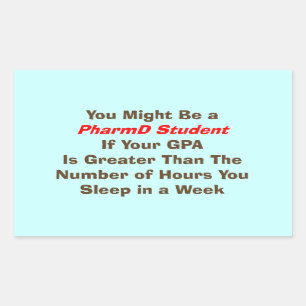 Lustige PharmD Studenten-Geschenke Rechteckiger Aufkleber