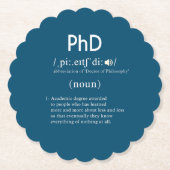 lustige Phd-Definition rund Untersetzer (Vorderseite)