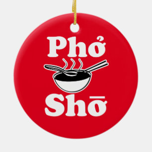 Lustige Pho Sho Weihnachtsverzierung Keramikornament