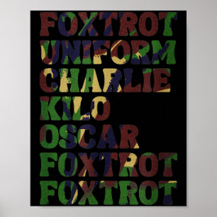 Lustige phonetische Alphabet-Nato-Militär-Läuse-Ar Poster