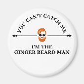lustige Phrase über Ingwer-Bart Magnet (Vorne)
