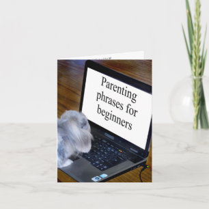 lustige Phrasen für neue Eltern Karte