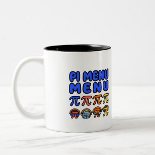 Lustige Pi-Speisekarte-Kaffeetasse – Geschenk für  Zweifarbige Tasse