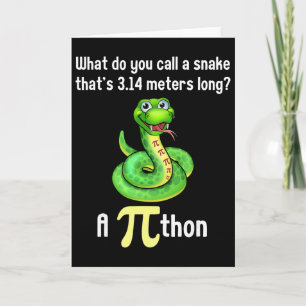 Lustige Pi-Tag-Wortspiele Pithon-Mathematik-Lehrer Karte