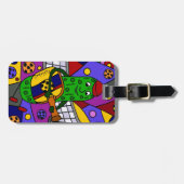 Lustige Pickleball abstrakte Kunst-Vorlage Gepäckanhänger (Vorderseite horizontal)
