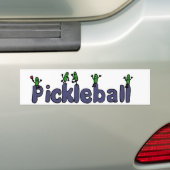 Lustige Pickleball Buchstaben mit Essiggurken Autoaufkleber (Auf Auto)