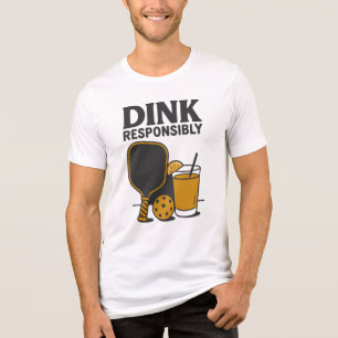 Lustige Pickleball Dinken Sie verantwortungsvoll Tri-Blend Shirt