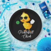 Lustige Pickleball Henne Pickleball Pappteller (Party)