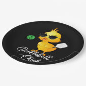 Lustige Pickleball Henne Pickleball Pappteller (Schrägansicht)