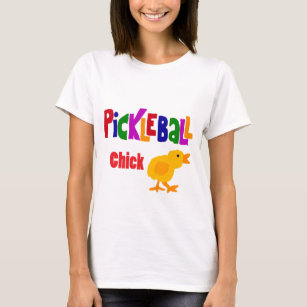 Lustige Pickleball Küken-Kunst T-Shirt