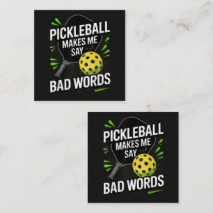 Lustige Pickleball Lässt Mich Schlechte Wörter Sag Quadratische Visitenkarte