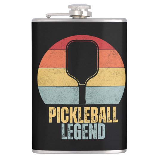 Lustige Pickleball-Legende Flachmann (Vorderseite)