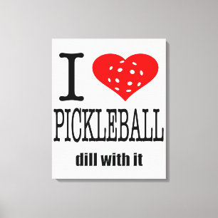 Lustige Pickleball Liebe Leinwanddruck