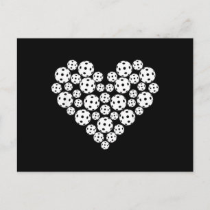 Lustige Pickleball-Liebesherzform zum Valentinstag Postkarte