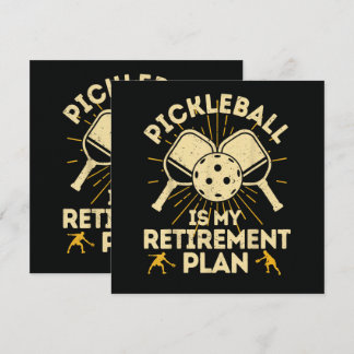 Lustige Pickleball Mein Rentenplan Vintage Einladung