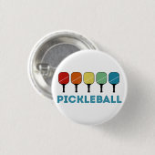 Lustige Pickleball Retro Vintage Button (Vorne & Hinten)