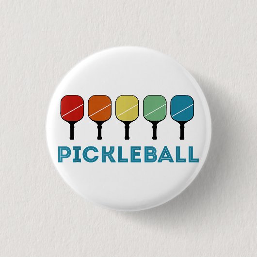 Lustige Pickleball Retro Vintage Button (Vorderseite)