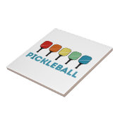 Lustige Pickleball Retro Vintage Fliese (Seite)