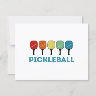 Lustige Pickleball Retro Vintage RSVP Karte
